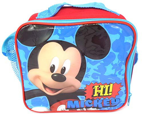 TDL Disney Mickey Mouse Bolsa Térmica Aislada - Licenciado Oficialmente - 20 x 18 x 9 cm - Cierre De Cremallera - Correa de Transporte - Insulated Lunch Bag