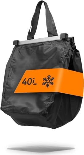 achilles Easy-Cooler Alu, Faltbare Einkaufswagentasche mit Kühlfach, Einkaufstasche passend für alle gängigen Einkaufswagen, 33x50x38cm