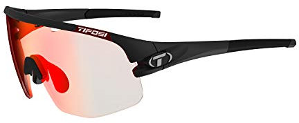 Tifosi Sledge Lite Fototec Single Lens Sunglasses: Fototec lenses adapt to light changes, lightweight, Matte Black