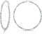 Milacolato 925 Sterling Silber Creolen 18 Karat Weißgold plattiert 2 mm Dicke Diamant Schliff Hochglanz Poliert Kleine/Mittlere/Große Creolen Für Damen Mit Geschenkbox 15/20/25/30/35/40 / 50MM
