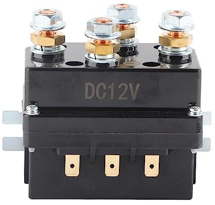 Contattore Relè Solenoide Verricello, Interruttore di Controllo Contattore Relè Solenoide Verricello 12V 500A Adatto per ATV UTV 8000lb-12000lb