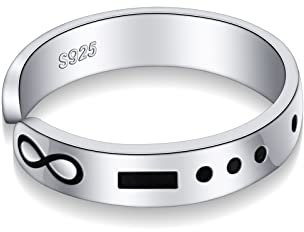S925 Sterling Silber Best Friend Infinity Ring Verstellbarer Freundschaftsschmuck Geburtstagsgeschenk für Frauen Erwachsene Teenager, Sterling Silber, Zirkonia