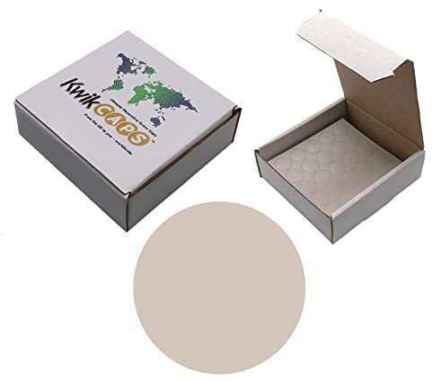 KwikCaps Screw Hole Covers and Head Covers, Self-Adhesive 14mm Trade Box of 625 PVC Screw Stickers, Cashmere Grey