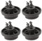 MOOTVGOO Paquete de 4 ruedas inferiores para lavavajillas 4581DD3003B, piezas de estante gris para lavavajillas, montaje de rodillo de platos para LG sustituye a 4502960 AP6231149 PS12075858