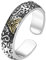 RobertDTesta S925 Sterling Silber Herren Auge des Horus Ring, Gotischer Vintage Offener Verstellbarer Auge Gottes Ring,Silber,9