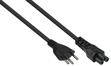 Kabelmeister Netzkabel Schweiz Netz-Stecker Typ J (SEV 1011) an Kleeblatt-Buchse C5, schwarz, 0,75mm², 1,8m