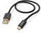 Hama Câble Flexible USB 2.0 A Plug - Micro USB Prise de Charge (480 Mbit/s, Nylon, 3A, Plaqué or, 1.5m) Noir