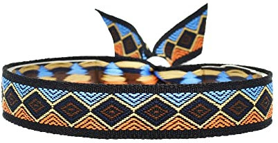 BDM Bracelet en Tissu, Bracelets tressés, Ethniques, colorés, réglables pour garçons et Filles, Femmes et Hommes.