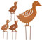 Yardwe Gartendeko Rost Ente - Gartenstecker Ente FüR Garten, Teich Und Partydekoration