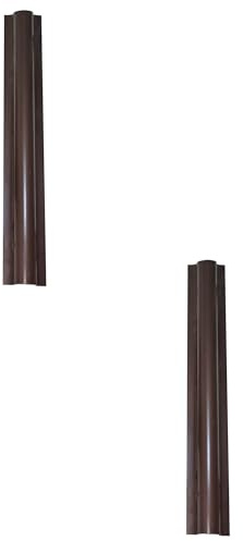 1STec 2 x 40cm Brown external use cable riser guard for protecting outdoor Telephone Data Electrical wires hoses or pipes up to 25mm thick. Screw to wall capping prevents cuts vandalism or pet damage
