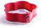 coox Molde desmontable Flor con plato de cristal y patas de cristal, diámetro 26 cm (rojo)