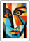 MJ-Graphics | Poster Gesicht in Formen & abstrakt Picasso Stil | Wohnzimmer & Schlafzimmer | Din A3 Qualitätsdruck | Schönes Bild ohne Rahmen