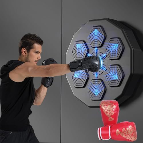 Scatola musicale smart da parete, bersaglio per allenamento, attrezzatura per allenamento di boxe, divertente gioco per combattimento o allenamento, per kickboxing, karate, casa, palestra (dimensione: