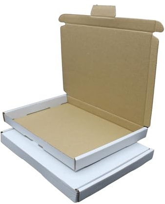 dimapax Großbriefkartons Versand Post Faltschachtel Briefsendung, Versandkarton, Büchersendung (50x GB2-230 x 160 x 20 mm, Weiß)