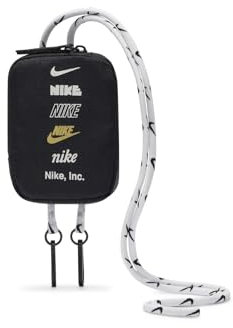 Nike - Lanyard-Tasche Hbr, Logo (Einheitsgröße) (Schwarz/Weiß)
