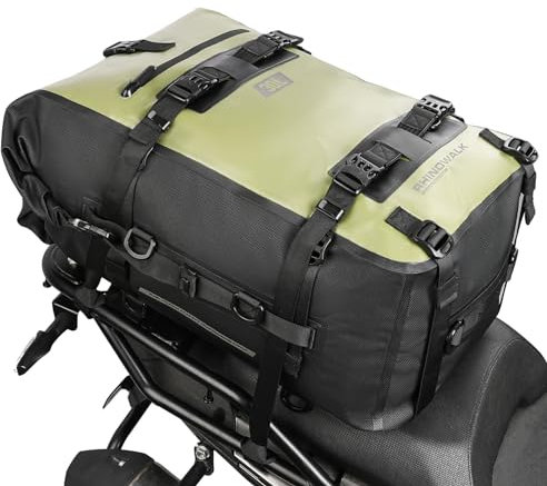 BAIGIO 30L Motorrad Rucksack Hecktasche Wasserdicht Motorrad Sitztasche Satteltasche Moped Gepäcktasche Kombinierbare Heck Tasche Motorradtasche für Reise,Armee-Grün