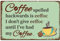CREATCABIN Kaffee-Metall-Blechschild,Vintage-Metallschild,Poster,Grünes Retro-Gemälde,Plakette,Eisenschild,Wanddekoration,Kunstwand-Hängeschild Für Drinnen Und Draußen,Café,Küche,Wand,Hausbar,30x20cm