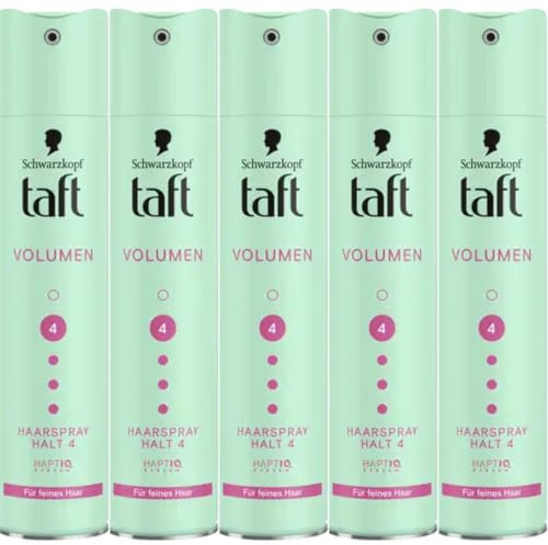 Mit Pufai Grocery, Taft Haarspray Volumen feines Haar Halt 4 Spray Haarspray 250 Mililiter x 5 Stück