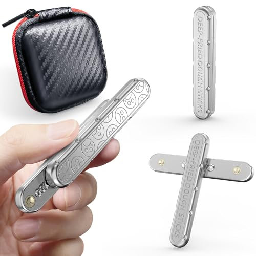 OBEST Giocattoli Fidget Toy in Metallo, Slider Fidget EDC Toys, ADHD Autismo Ansia Anti-Stress Fidgets Giocattolo, Decompressione Dito Spin Giocattolo, Slider Push Regali per Adulti e Adolescenti