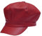 ZLYC Unisex PU Leder Ballonmütze Schirmmütze Retro Klassisch Achteck Kappe Winter Baskenmützen(Rot),Einheitsgröße