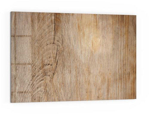 DEQORI Küchenrückwand Glas | Motiv Zeitlose Holzstruktur | 60x40 cm cm | Bad- oder Herd-Rückwand | Herdblende Spritzschutz für Küche & Badezimmer | Moderne Deko für Fliesenspiegel