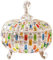 Candy Dish with Lid, 24oz/685ml Colorful Glass Candy Bowl with Lid, Glass Candy Jars, Fall Candy Dish for Office Desk, Candy, Jewelry, Trinkets Storage Decorations