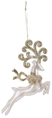 HOMOCONO Weihnachtsbaum Dekoration Rentier Ornament Glitzer REH Für Weihnachtsbaum Festliche Deko Für Drinnen Und Draußen Einzigartiges Design Für Besondere Anlässe