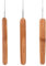 3 Stück Häkelnadeln, 0.5/0.75/1.0mm Häkelnadel Set Dreadlocks Häkelnadel Kleine Größe Häkeln Set Mini Häkelnadel mit Bambusgriffen Stricknadel Spitze Häkelnadel für Dreadlocks, Zöpfe, Braid Craft