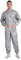 Sywiyi Herren Arbeitsoverall Werkstatt Einteiler Arbeitsanzug Schutzoverall Langarm Overall mit Bündchen Unisex Arbeiten Uniform Grau XXL
