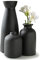 YENTAKE Keramik Vasen, 3er Set Moderne Keramik Vase, Vasen Deko, Schwarz Vase Passend für Pampas Grass & Getrocknete Blumen, Ideale Dekoration für Wohnzimmer