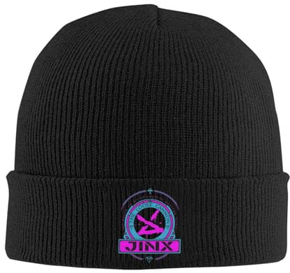 HEBUOUI Herren Bean Hat für Winter Wärme Arcane Hut Herbst Winter Skullies Mützen Warm League Battle Game Legends Caps Unisex Acryl Strickmütze Geschenk