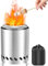 Saker Brasero de table portable sans fumée en acier inoxydable 2025 pour camping, extérieur et terrasse – Brûlage de bois/granulés, cadeau d'anniversaire, cadeau de pendaison de crémaillère