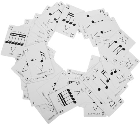 ULDIGI 1 Kasten Rhythmus-karteikarten Musikunterricht Notation Lernen Pokerkarten Für Schüler Praxis Werkzeug