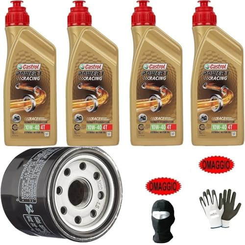 KOMPATIBEL MIT Suzuki SV 650 S MOTORSERVICE-WARTUNG SCHMIERMITTEL ÖLWECHSEL C-(ASTROL) Power 1 Synthetic Racing 10W40 4T SUPER BESCHLEUNIGUNG + DIY ÖLFILTER
