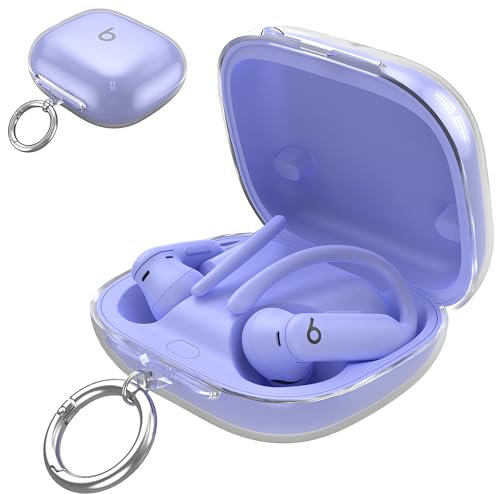 Custodia in TPU per Beats Powerbeats Pro 2 con portachiavi, custodia protettiva anti-smarrimento e antiurto, per Powerbeats Pro2 2025, resistente e di facile accesso, accessori per cuffie per uomo