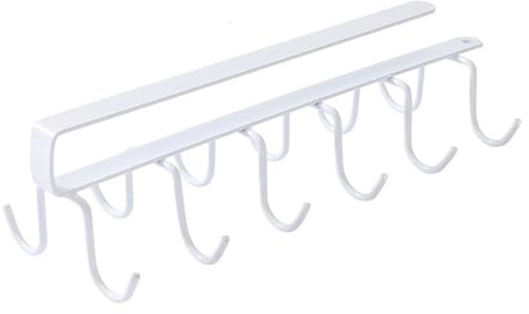 Cammeciso KüChenleiste Mit Haken,Hakenleiste KüChe Ohne Bohren,Hakenleiste KüChe Selbstklebend,Mit Haken,Platzsparende,Wasserdicht,FüR KüChenutensilien,Kochgeschirr