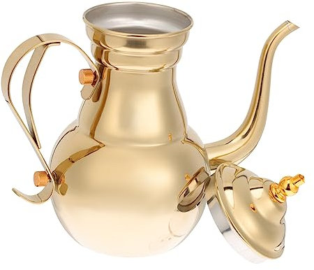 MUCKLILY Cafetera Inoxidable Jarra Para Café Decorativa Filtro Multifunción Diseño Oriental Mango Ergonómico