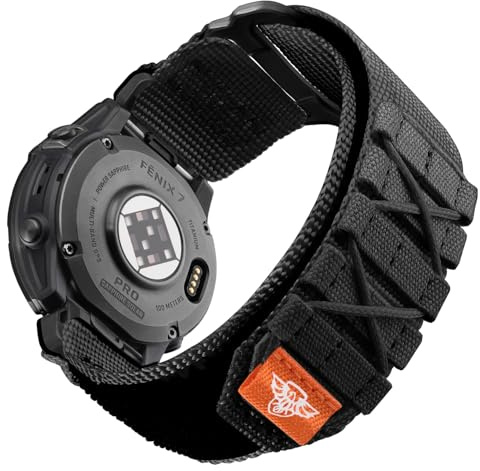 Bandletic Quick Fit 22mm 26mm Armband Kompatibel mit Garmin Watch Armband | Robust Nylon,Taktischer Sport Alltag Uhrenarmband,für Fenix/Instinct/Forerunner/Tactix/Delta/Descent/Epix Pro/Enduro/Quatix