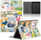 Stradvnaly Funda Tablet para Huawei Mediapad T5 10,1, Cárcasa con Patrón Diseño Estilo Veraniego PU con Función de Soporte Suave TPU Cubierta Trasera Protectora Cover