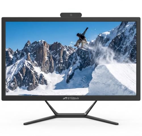STGSivir PC All in One, Display FHD da 21.5, Core i5, 16G RAM, 1T SSD | All in One PC, WiFi, BT 5.0, Webcam, Win11 Pro, Nero AIO per Casa e Ufficio