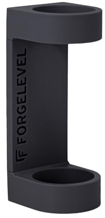 Forgelevel Mutus Schalldämpferhalter Größe M (Ø 48mm) Schwarz – magnetisch, Zellkautschuk-Rücken (bis 7 kg), belüftete vertikale Lagerung, passend mit Cover, Made in Germany