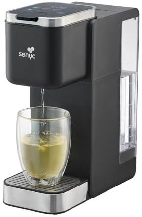 SENYA Tea Time Pro - Macchina da tè touch screen con 3 tipi di tè e 3 volumi - Teiera elettrica per infusione perfetta per tè sfuso o bustina - Serbatoio da 1,2 l - Decalcificazione automatica 1000 W