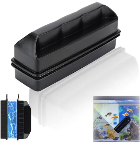 Aquarium Magnetic Fish Tank Glass Cleaner, Magnetic Scrubber Clean Brush | Aquarium Magnetic Fish Tank Cleaner Algae Scrubber, Suitable for Cleaning Aquariums, Fishs Tanks, Window and Car Glass