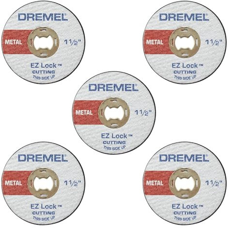 Dremel EZ456 1-1/2-Inch EZ Lock Rotary Tool Cut-Off Wheels for Metal, 5-Pack