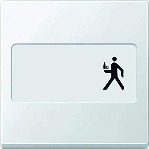 Merten Wippe mit Schriftfeld, System M, polarweiß, 433319