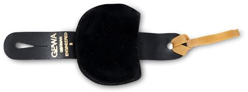 GEWA Shoulder Cushion Model II - Medium - comfortable shoulder pad for violin/viola - Elastic foam rubber insert - Size: 5.5 x 7 cm - Thickness: 2 cm – black