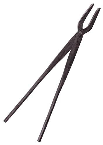 Battle-Merchant Schmiedezange handgeschmiedet aus Stahl | Zange Flachzange Mittelalter LARP klein ca. 38 cm