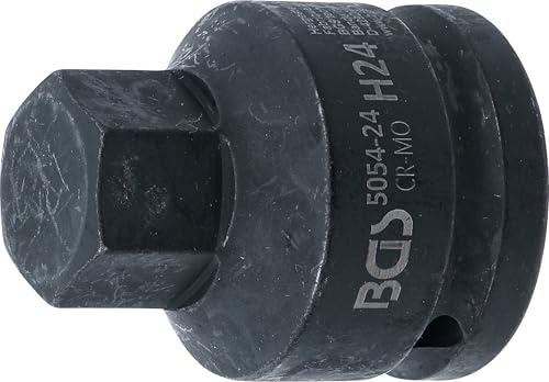 BGS 5054-24 | Kraft-Bit-Einsatz | Länge 55 mm | Innensechskant 24 mm | Antrieb Innenvierkant 20 mm (3/4) | Chrom-Molybdän-Stahl | Drehmoment max. 1882 Nm | Hand- und Schlagschrauberbetrieb