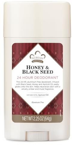 Nubian Heritage 24 Hour Natural Deodorant Honey & Black Seed, 2.25 Oz