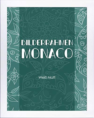 Homedeco-24 Fotorahmen Monaco 36x48 cm Bilderrahmen Weiß Matt Posterrahmen